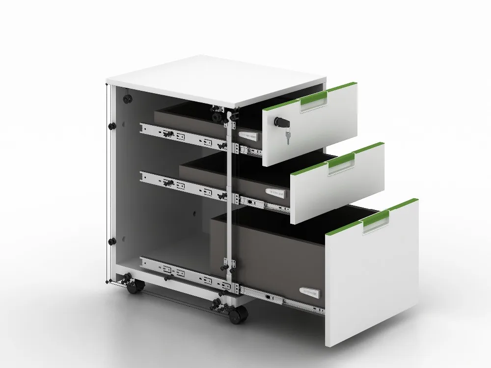 办公家具供应商可移动填充柜办公桌下存储