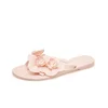 LM7208Q big size summer jelly slippers lady casual floral flip-flops jelly shoes