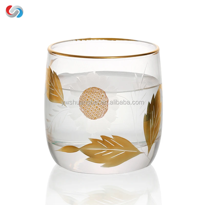 gold glass cups