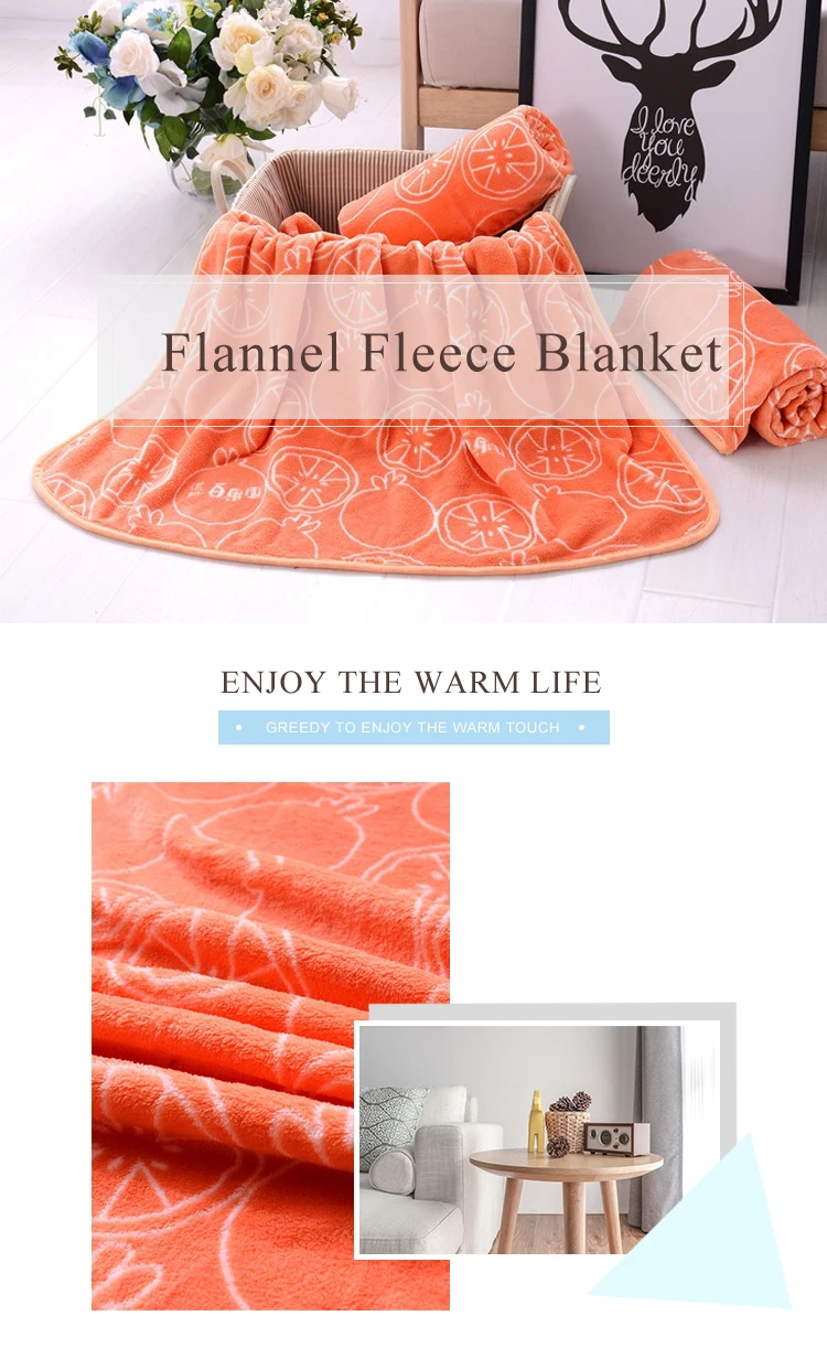 China air conditioning blankets set wholesale Customized colorful print flannel fleece blanket 450gsm