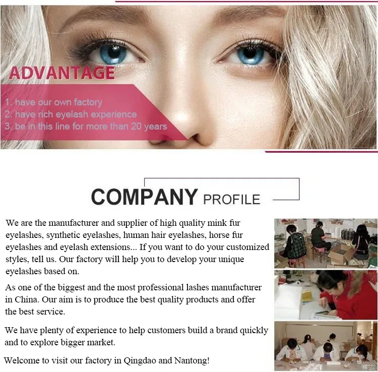 Hot sell mink fur eyelashes charming 3D 100% mink fur lash extensions