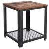 Import Wholesale Furniture Locker Bedside Small Tall End Table Small Dark Brown Side Table