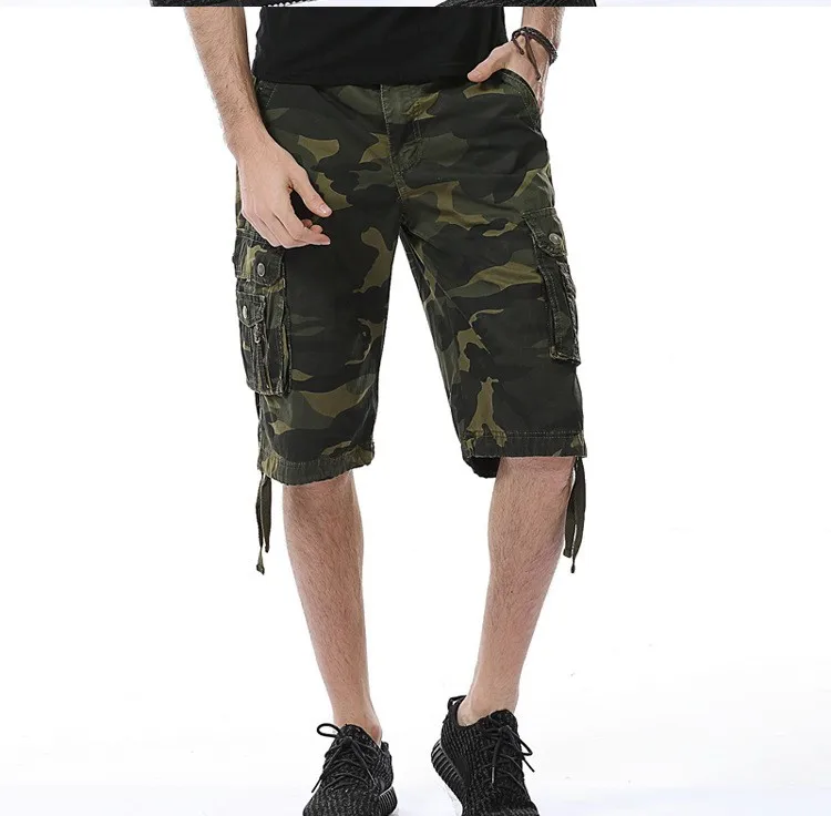 mens camo sweat shorts