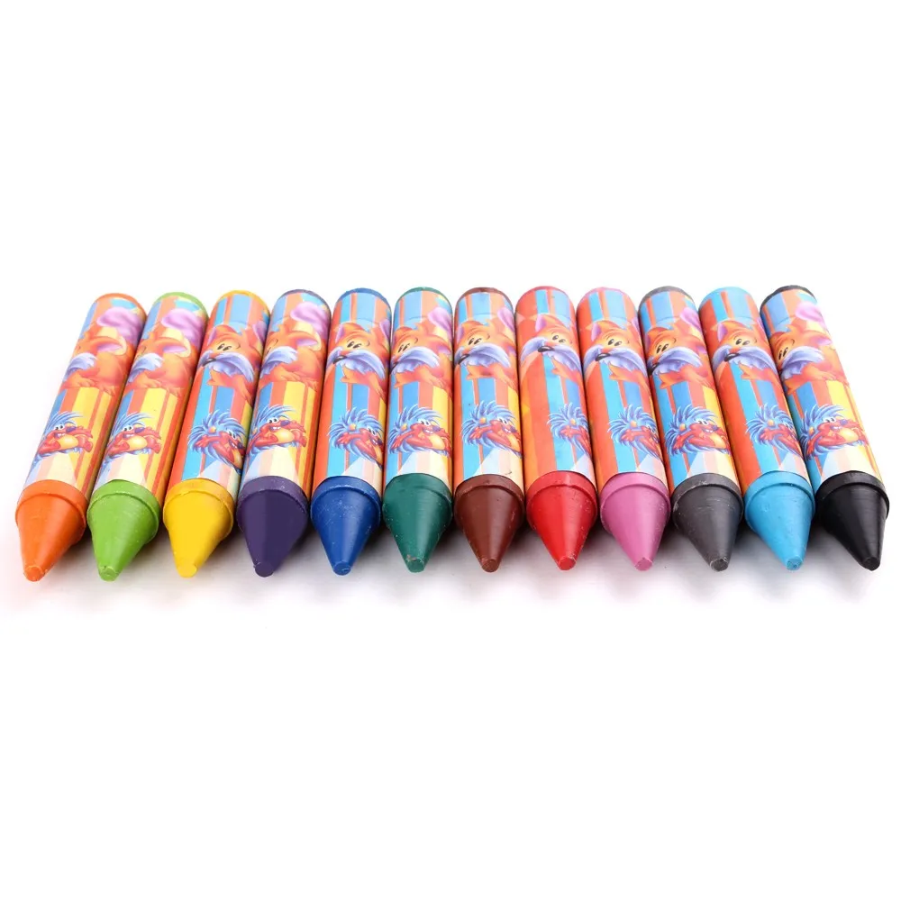 1.4cm & 14mm Wax Crayon Set,12 Colors,Pvc Box Package,Popular In Kids ...