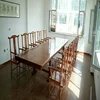 Unique Narrow Office Painted Pine Kitchen Table