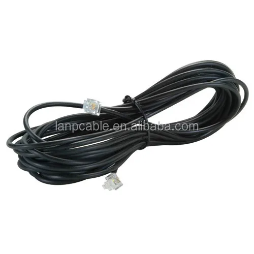 NEW 50 FT FOOT TELEPHONE PHONE EXTENSION CORD CABLE LINE WIRE WHITE RJ11 MODULAR