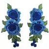 Dress Hot Sell Cheap Hand Embroidery Rose Patches Sew On Flower Applique