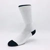 Black toe and heel polyester white blank socks for sublimation