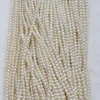 freshwater cultured AA+ grade 3mm real genuine round pearls river pearls strand of pearls