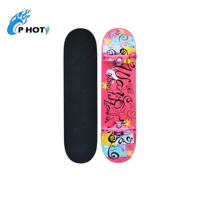 Factory direct 31 inch 9 layer Chinese maple double kick skate board skateboard