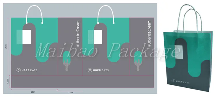 Custom Printed Logo Shopping Packing Black Color Craft Kraft Paper Bag With Twisted Handle