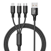 Hot Sale Multi Charging 3 in 1 Fast Charger Type C Micro 1M Durable Nylon Braided Cheap Cable Usb