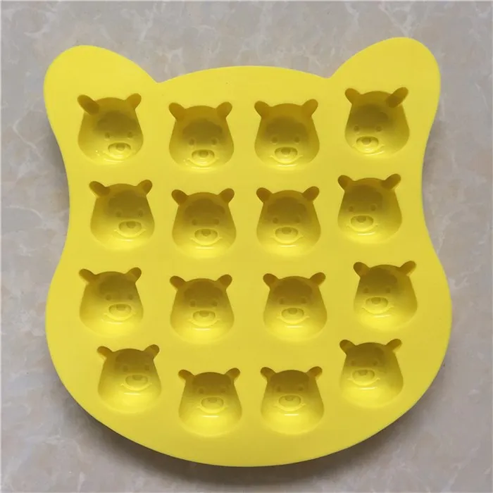 16 Cavity Bear Silicon Candy Molds,Cartoon Animal Silicon Candy Molds ...