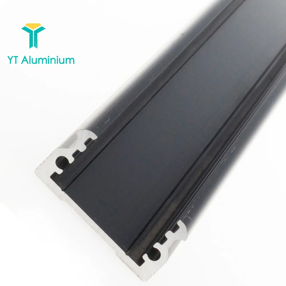 Aluminum LED profile for housing with LED strip lights heat sunk tile trim