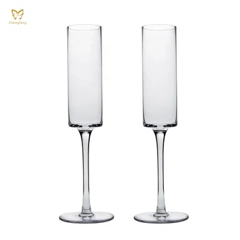 square shaped champagne flutes