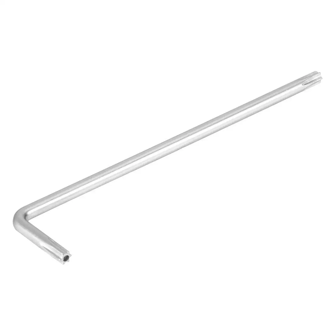 T8 78mm SODIAL Long Arm Tamper Proof Torx Star Key Wrench Silver R