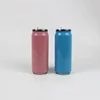 500ml Zip-top Can Sublimation blanks stainless steel cola can shape vacuum coke bottle travel mug cup