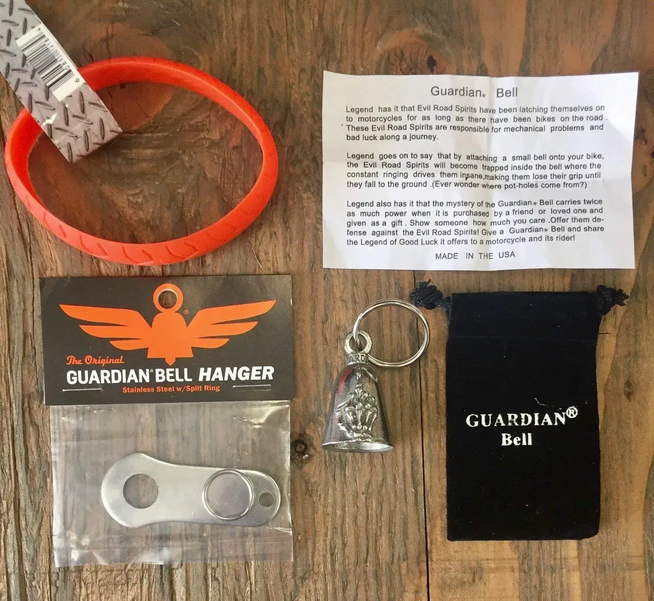 Guardian® Bell MIDDLE FINGER COMPLETE KIT W/HANGER & WRISTBAND