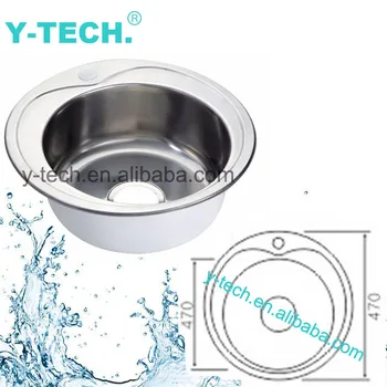 Yk 4747 Stainless Steel Sink Single Small Round Bar Trough Basin Yk 4747 Stainless Steel Sink Single Small Round Bar Trough Basin Kitchen