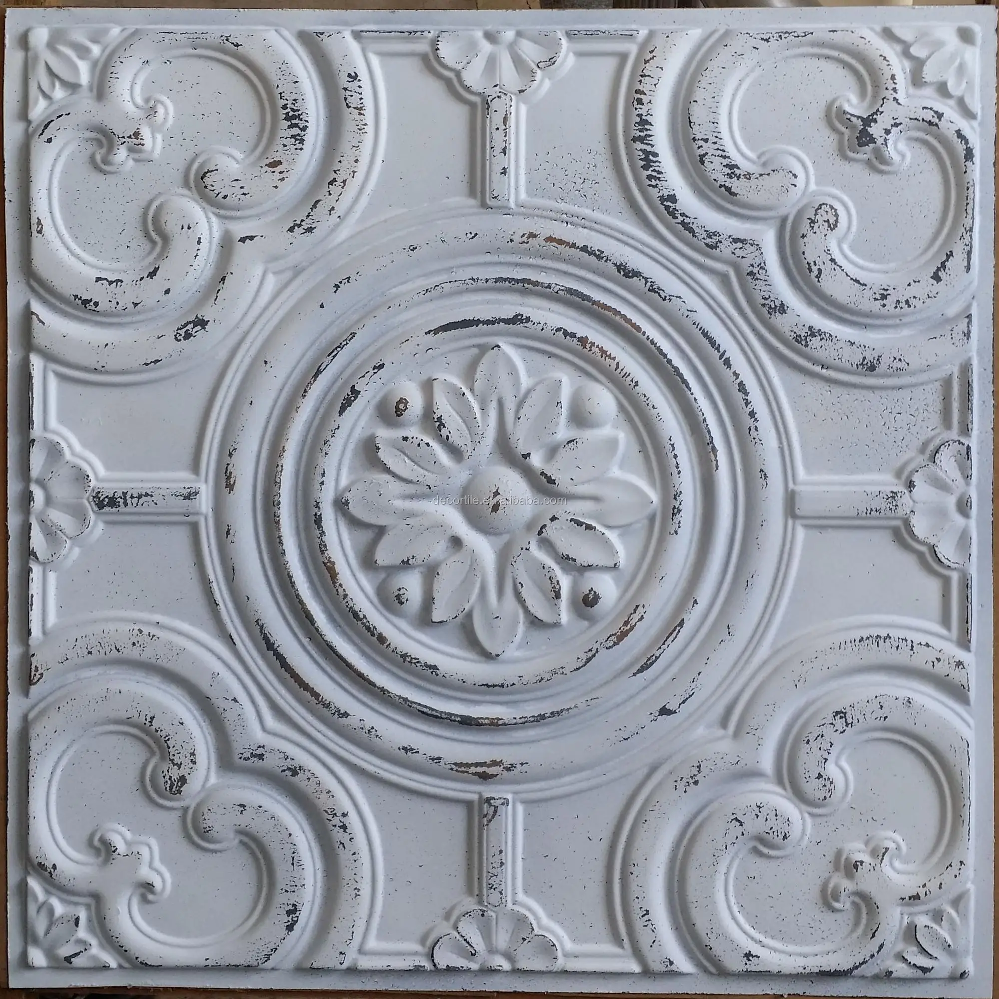 Drop In Ceiling Tile Distress Crack Faux Tin Painted Wall Panels Pl50 Lastdecor Buy Ceiling Tile