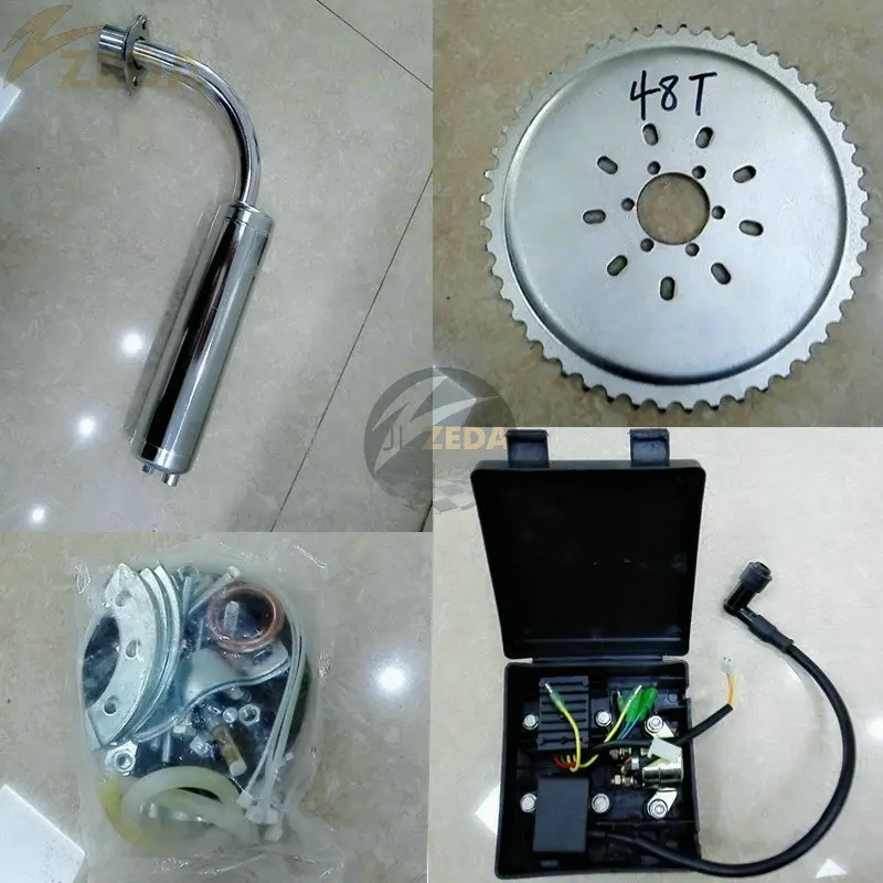 80cc Electric Starting Gasoline Powered 2 Stroke Gas Bicycle Engine Kit