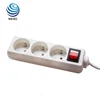French 3 Outlet Strip Individual Power Switch Socket