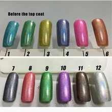 Free shipping Holographic Holo Glitter nail Polish 12pcs Inail Nail polish 15ml 12 colors for choice