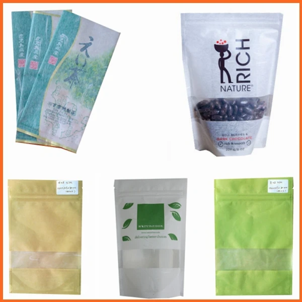 Eco Friendly Doypack Rice Paper Zip Lock Bag For Candy,Snack Packaging ...