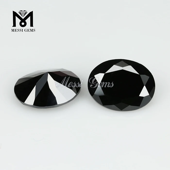 7 * 9 Forma oval Alta qualidade solta pedras preciosas pretas zircônia cúbica
