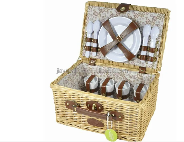 Handmade Outdoorwicker Round Picnic Basket Set For Sale Buy Cheap