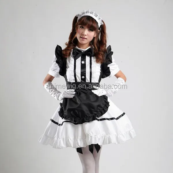 HOT!!Japan Ruffle Fancy Lolita Princess Dress Maid Outfit Anime Cosplay Costume