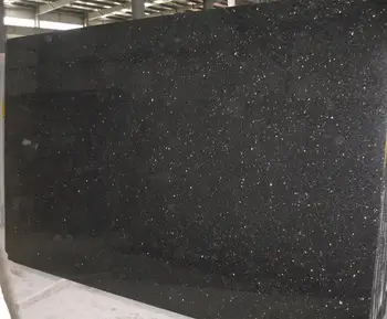 Natural Stones Black Galaxy Granite Tiles Counter Top Slabs Vanity