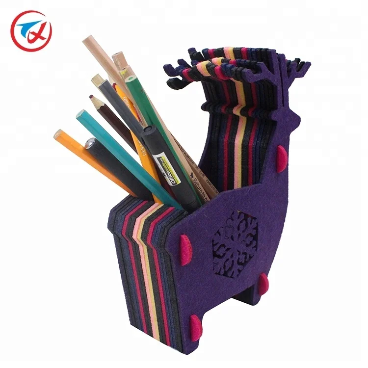 Lowcost Animal Decorative Felt Container Pen Holder For Car Buy Pen
