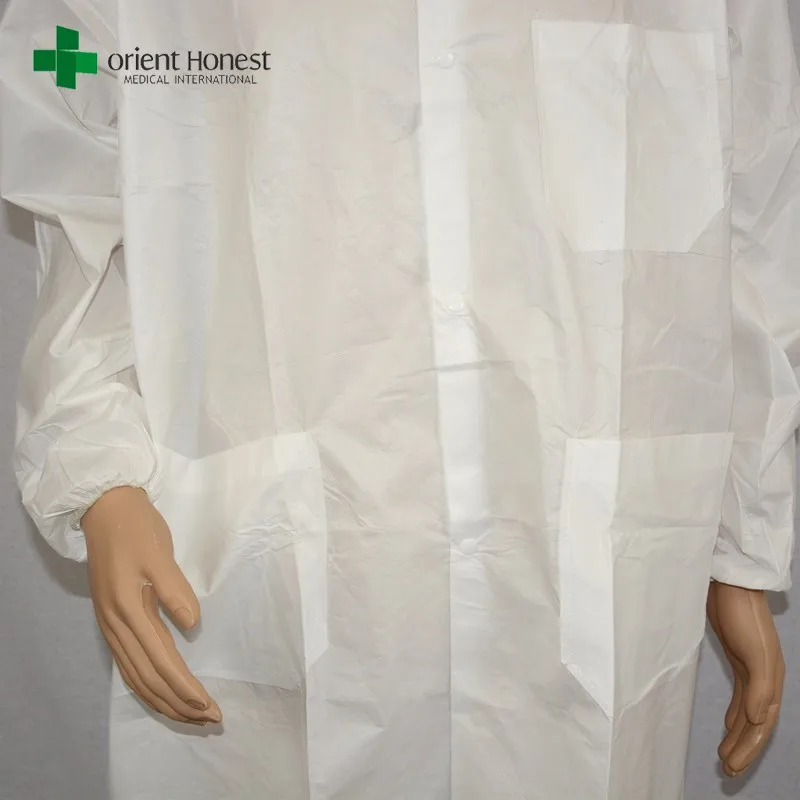 Disposable Microporous Anti Static Acid Resistant Lab Coat For Surgical
