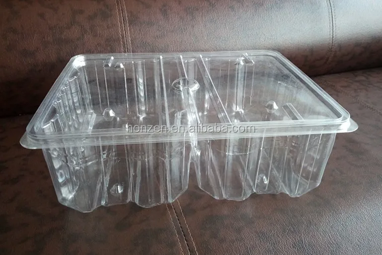 Food Grade Pet Lettuce Plastic Container Clear Plastic Lettuce Trays