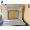 insert antique carve natural stone Fujian white marble fireplace