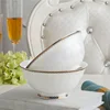 gold lines bone china ceramic kitchenware dinner set