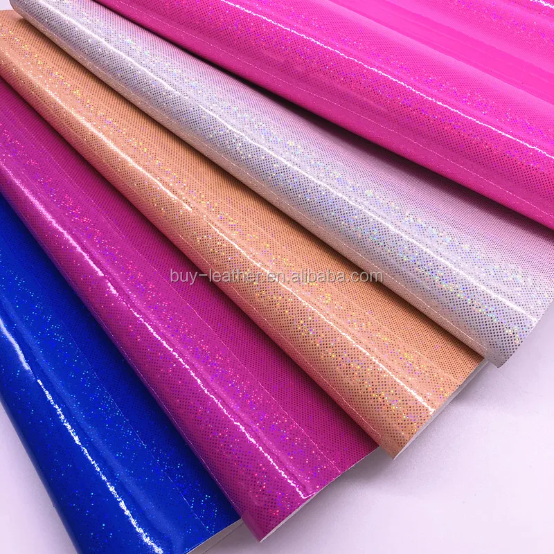 (by6117) Iridescent Pu Vinyl Leather Fabric For Sewing Material Bags
