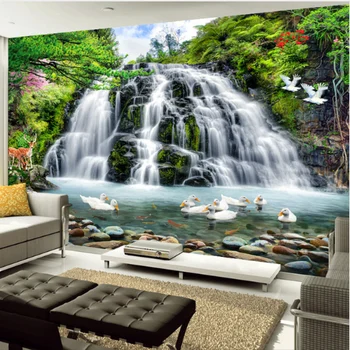 Nature Landscape Waterfall House 3d Hotel Interior Decoration Wallpaper Buy Hotel Interior Wallpaper 3d Decorative Wallpaper House Decoration