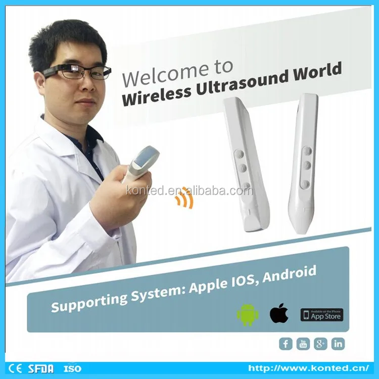 2017 New Design Wifi Iphone Wireless Ultrasonic Transducers Handheld