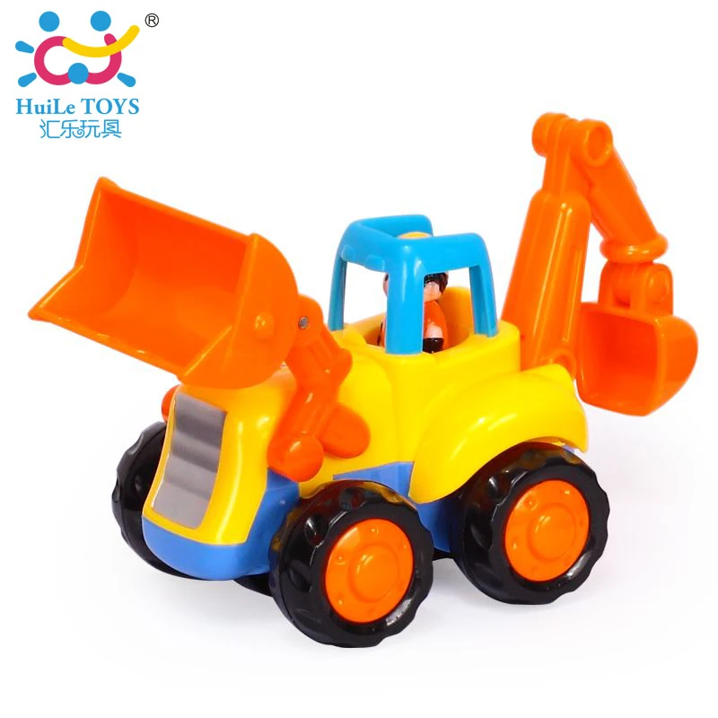 1PC Baby Toys Push and Go Friction Powered Car Toys Tractor Bull Dozer Truck Early Educational