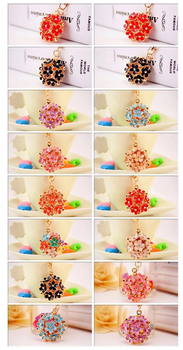 Newest Style Little Daisy Flowers Car Key Chain Key Jewelry Keyring