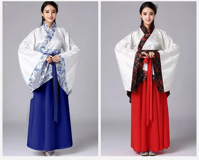 Wholesale Ladies Clothing Embroidery Fabrics Traditional Chinese Hanfu Robes Oriental Ancient