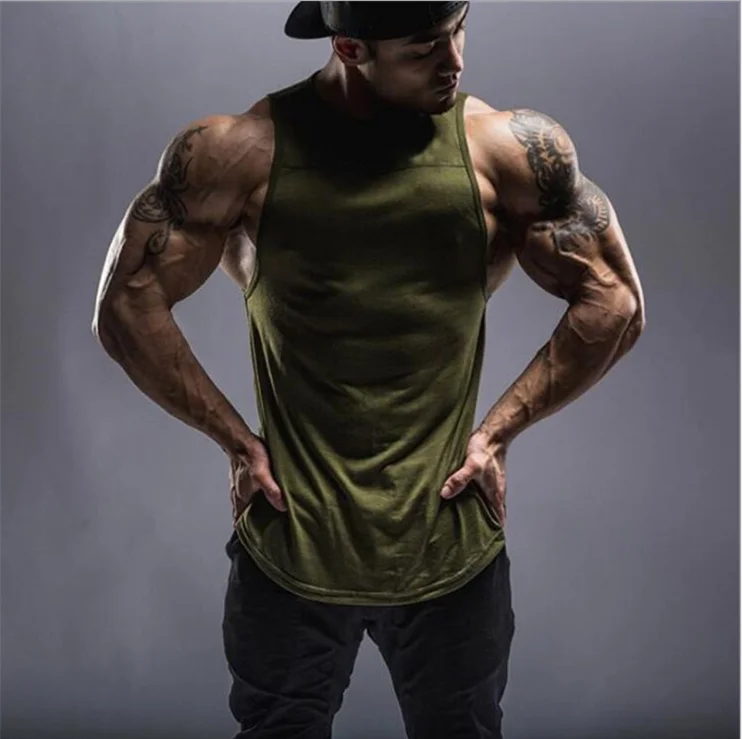 Wholesale  Gym Singlets Stringer Bodybuilding  Men's GYM Fitness Sports Tank Top