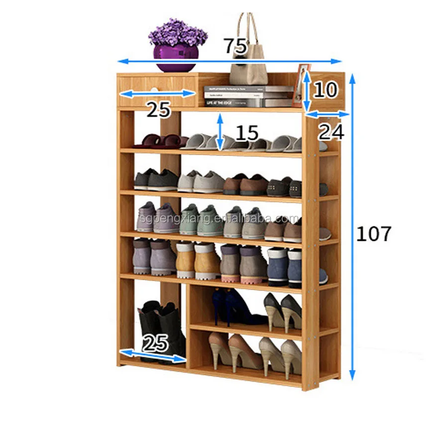 Px El126 7 Tiers Shoe Rack Stand Cabinet Storage Unit Shelves With 1 Drawer Boots Shelf Buy Hot Sale Wooden Furniture Shoe Cabinet With 1 Drawer Boots Shelf Customized Shoe Rack Space Saving Cheap Shoe