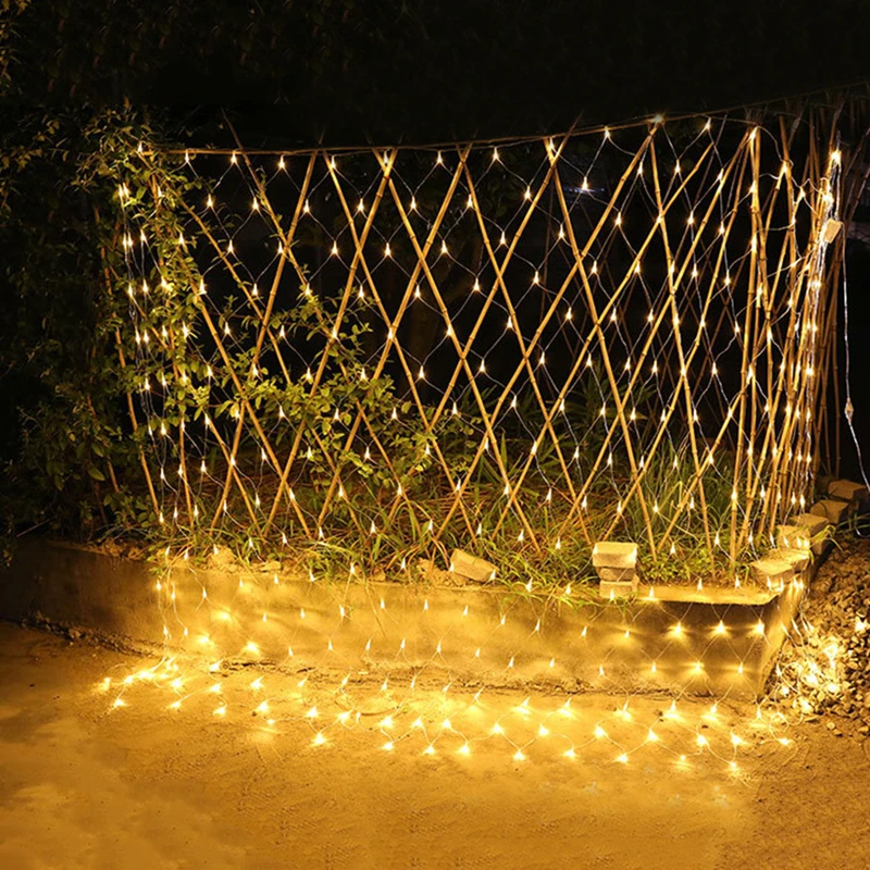 220V 672 Led net mesh string lights wedding decoration fairy lights