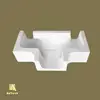 Refractory precast launder for aluminum filtering