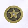 Antique Brass Five Star Metal Crystal Stone Bling Awards Lapel Pins