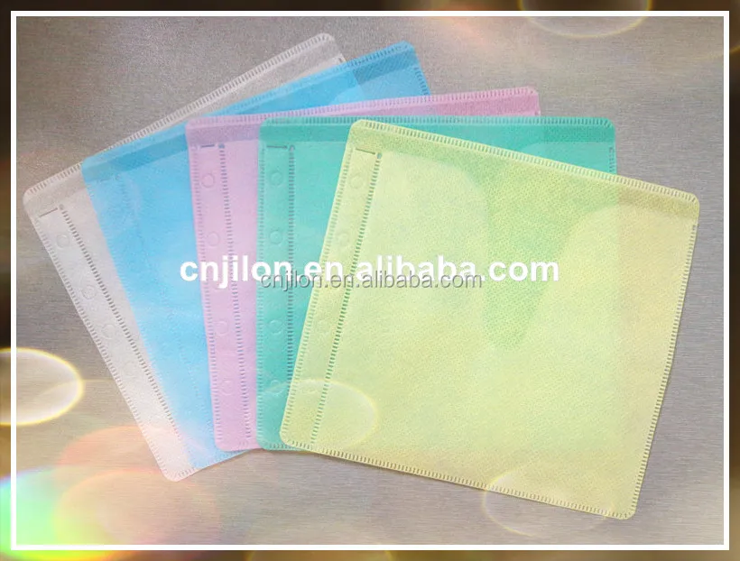 Non woven Pink Color Plastic Sleeve CD/DVD Double-sided 
