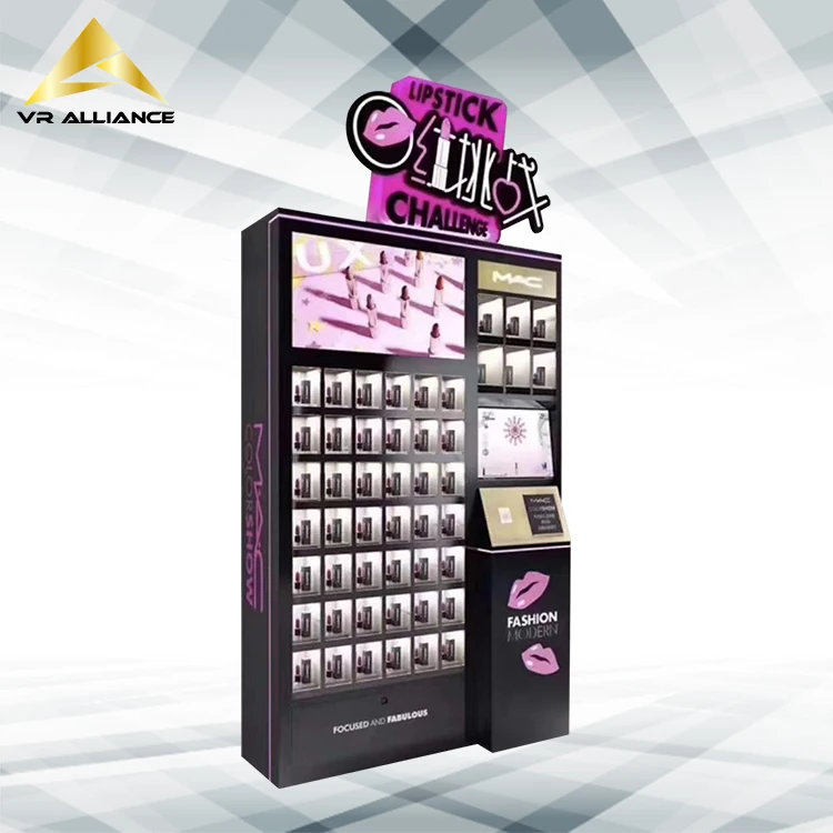OEM Touch Screen Lipstick Cosmetic Prize Game Gift Vending Machines With Adverting Display